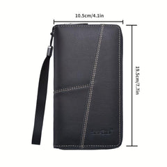 Men's Large Capacity Leather Wallet Clutch Bag