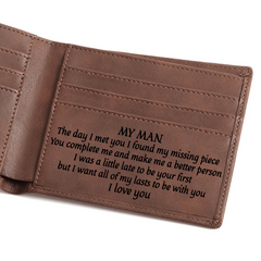 Men's Vintage Leather Wallet Money Clip Father's Gift