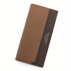 Men's PU Leather Wallet Card Slots Coin Purse Personalized Money Card Case