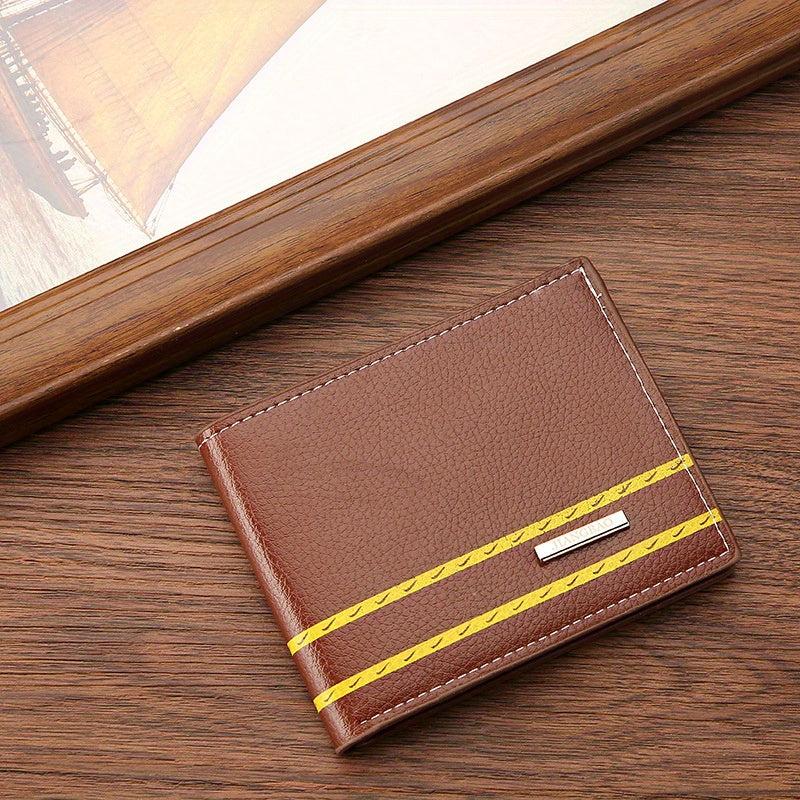 Men's Money Clip Wallet Pu Leather Business Driver's Card Bag