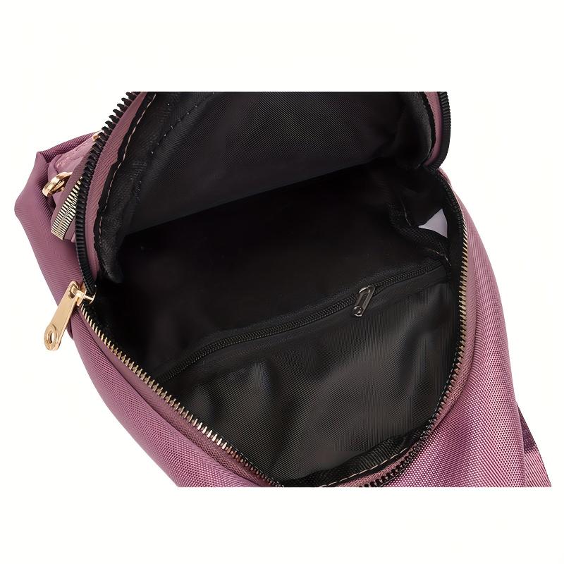 Floral Embroidered Quilted Sling Bag Crossbody Chest Purse