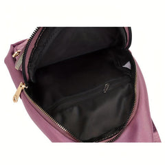 Floral Embroidered Quilted Sling Bag Crossbody Chest Purse
