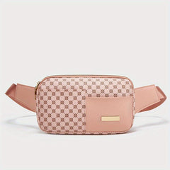 Geometric Pattern Chest Bag PU Leather Crossbody Bag