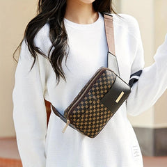 Geometric Pattern Chest Bag PU Leather Crossbody Bag