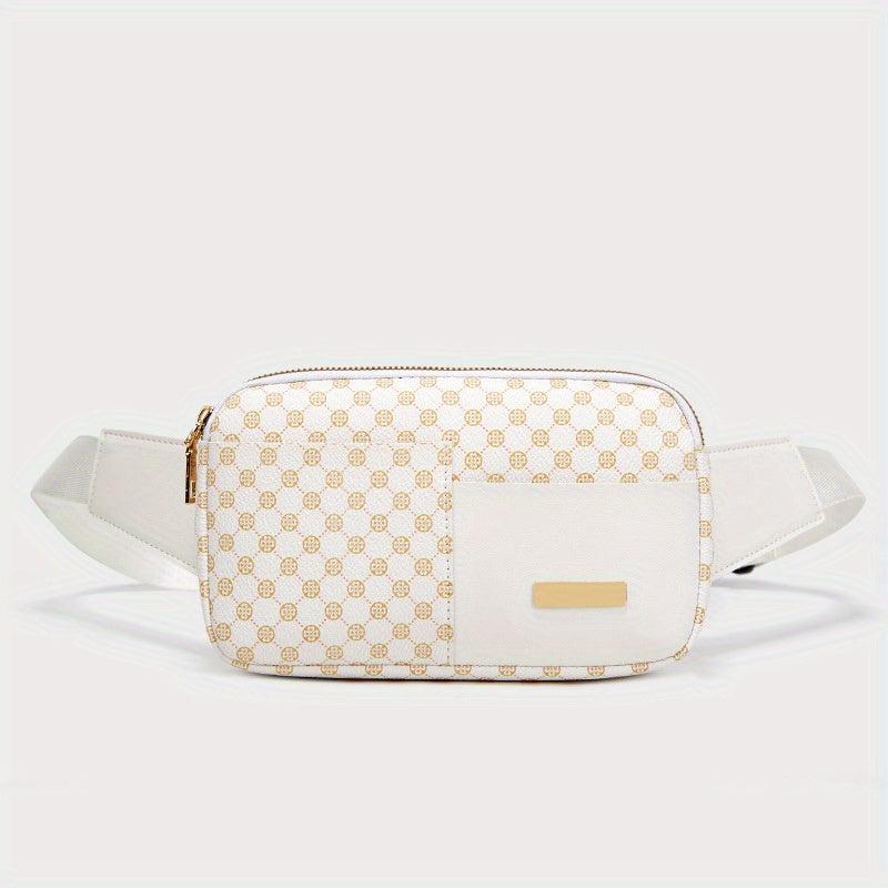 Geometric Pattern Chest Bag PU Leather Crossbody Bag