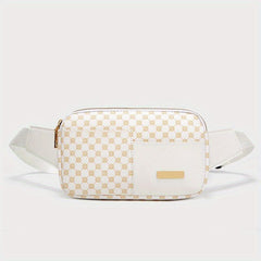 Geometric Pattern Chest Bag PU Leather Crossbody Bag