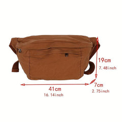 Large Capacity Lightweight Chest Bag Canvas Outdoor Waist Bag