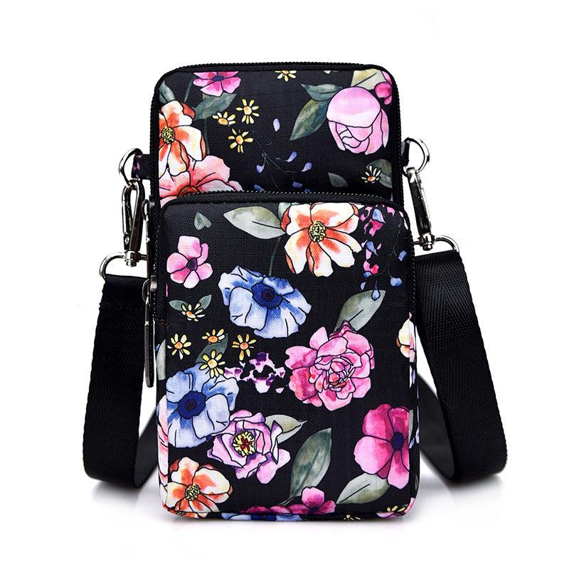 Mini Floral Print Arm Bag Waterproof Sports Phone Purse Casual Travel
