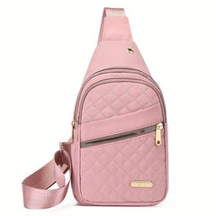 Quilted Casual Chest Bag Lightweight Foldable Sling Bag