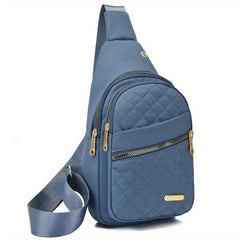 Quilted Casual Chest Bag Lightweight Foldable Sling Bag