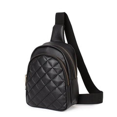Argyle Quilted Sling Bag Double Layer Crossbody Chest Purse 5 12 6 69 2 76 Inch