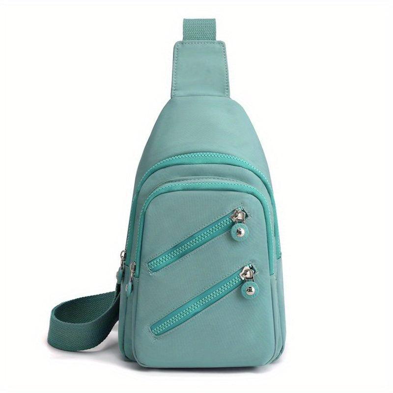 Nylon Chest Bag Sports Fitness Gym Crossbody Bag Women's Travel Sling Bag