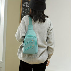 Nylon Chest Bag Sports Fitness Gym Crossbody Bag Women's Travel Sling Bag