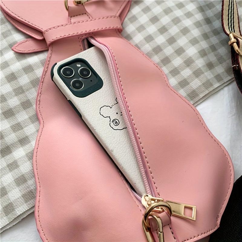 Doggy Shape Sling Backpack Cartoon Crossbody Bag Creative PU Leather Chest Bag