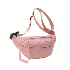 Solid Waist Bags Canvas Lightweight Shoulder Bag Street Casual Fanny Pack