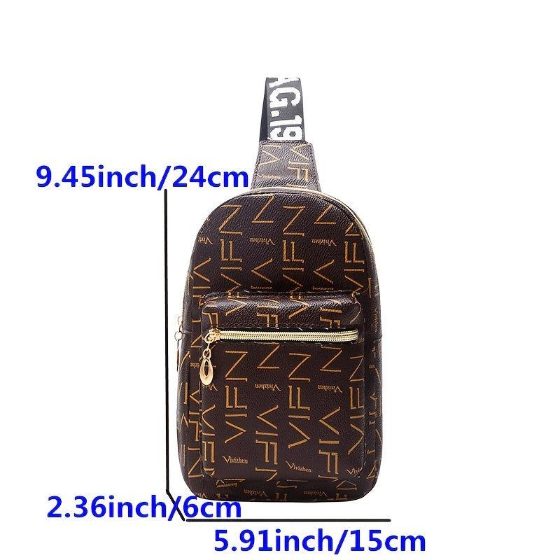 Letter Graphic Sling Bag Zip Women's Fanny Pack