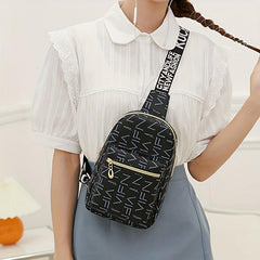 Letter Graphic Sling Bag Zip Women's Fanny Pack