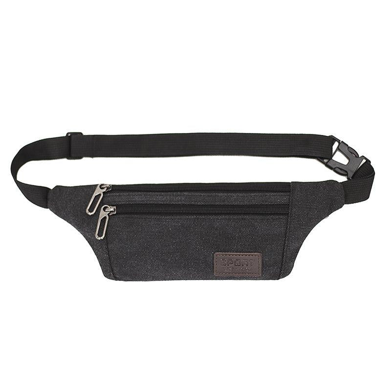 Canvas Waist Bag Outdoor Sports Running Close-fit Storage Bag