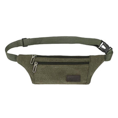 Canvas Waist Bag Outdoor Sports Running Close-fit Storage Bag