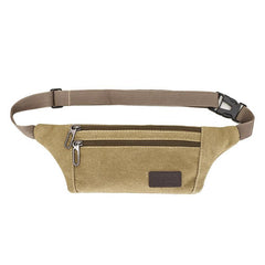 Canvas Waist Bag Outdoor Sports Running Close-fit Storage Bag