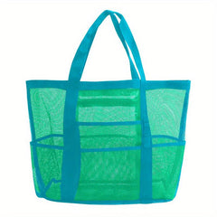 Mesh Beach Bag Toy Storage Shoulder Shopping Handheld Hollow Bag