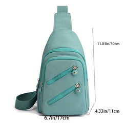 Nylon Sling Bag Crossbody Chest Bag for Outdoor Travel