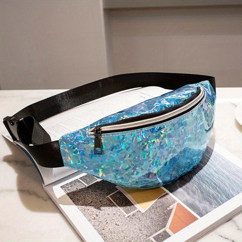 Sequin Chest Bag Glossy Waist Pack