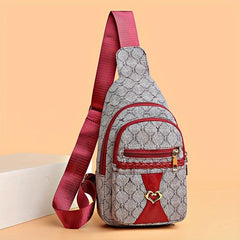 Vintage Crossbody Bag Zipper Chest Bag Coin Purse for Travel