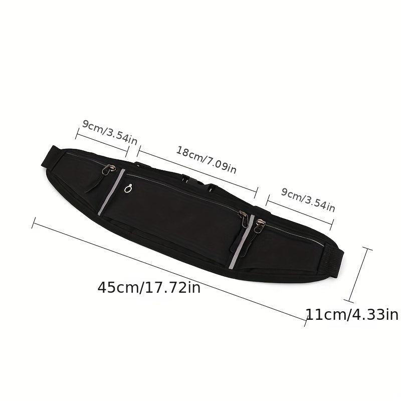 Sports Canvas Belt Bag Reflective Running Waist Bag Lightweight