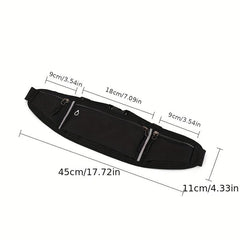 Sports Canvas Belt Bag Reflective Running Waist Bag Lightweight