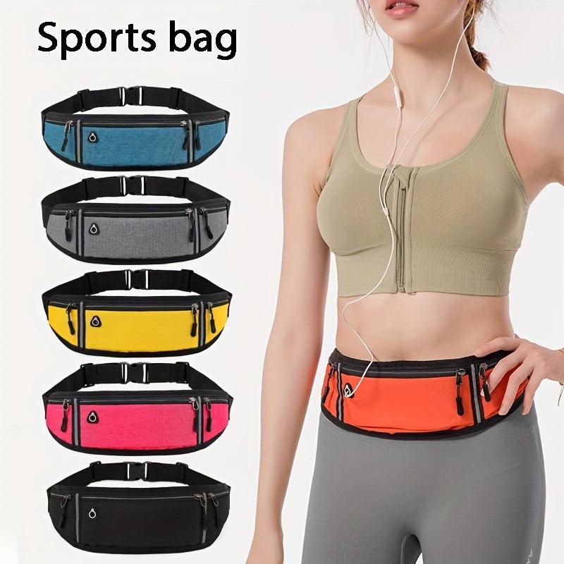 Sports Canvas Belt Bag Reflective Running Waist Bag Lightweight