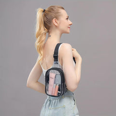 Clear Sling Bag Stadium Approved Crossbody Bag for Hiking Concerts