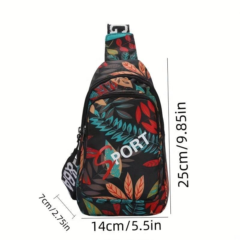 Floral Pattern Crossbody Chest Bag Layer Sling Bag