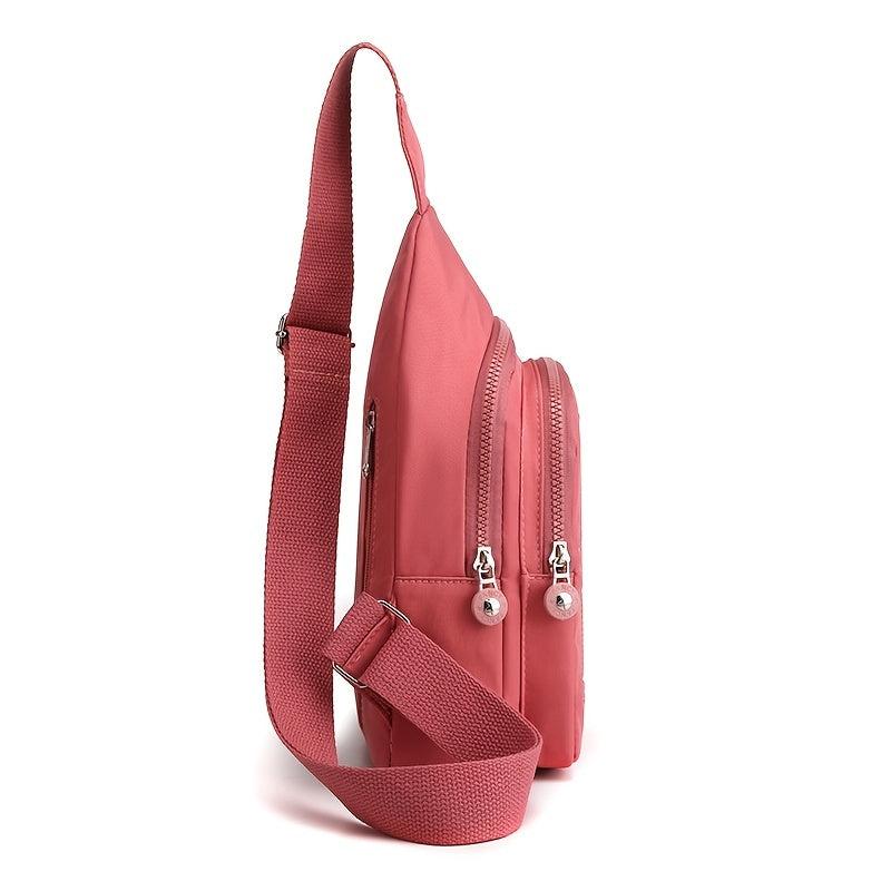 Printed Crossbody Bag Nylon Chest Purse