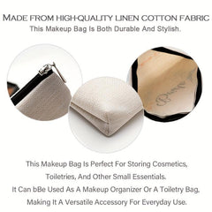 Sister Gift Makeup Bag Linen Case Toiletry Bag Birthday Gift For Her