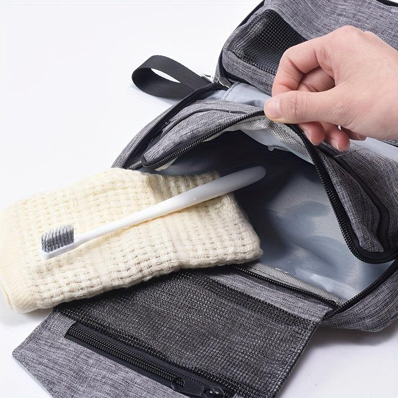 Portable Toiletry Bag Hanging Hook Water Resistant Cosmetics Bag