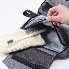 Portable Toiletry Bag Hanging Hook Water Resistant Cosmetics Bag
