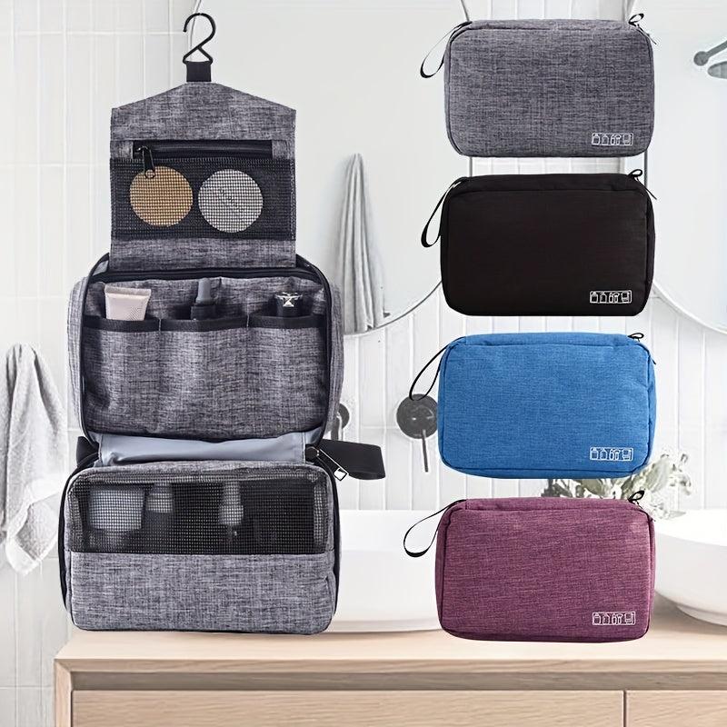 Portable Toiletry Bag Hanging Hook Water Resistant Cosmetics Bag
