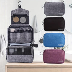Portable Toiletry Bag Hanging Hook Water Resistant Cosmetics Bag