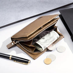 Men's PU Leather Business Wallet Credit Card Bag