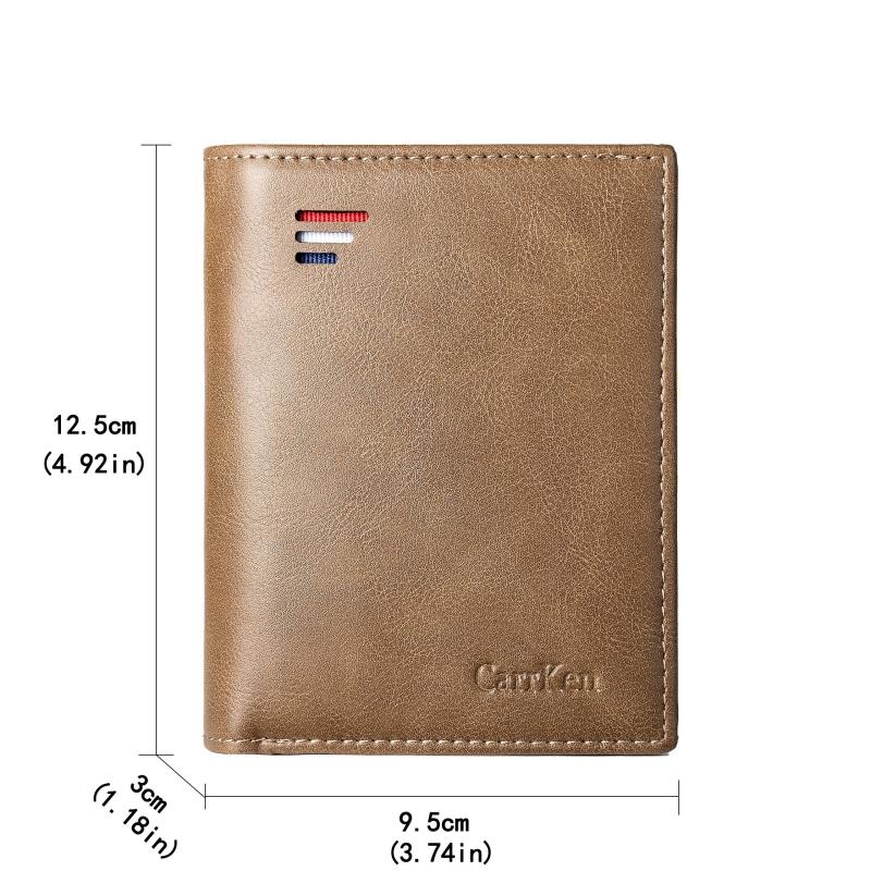 Men's PU Leather Business Wallet Credit Card Bag