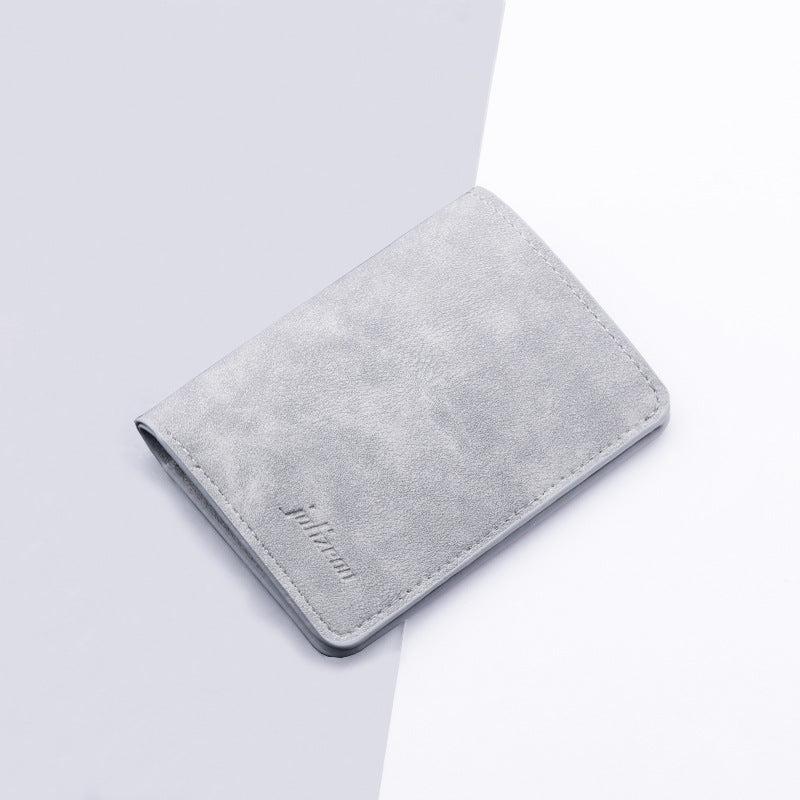 Mini Thin Leather Wallet Driver's Case Card Holder