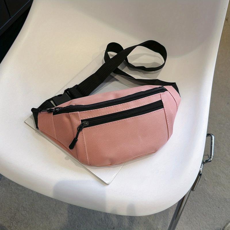 Minimalist Nylon Zipper Chest Bag Lightweight Crossbody Sling
