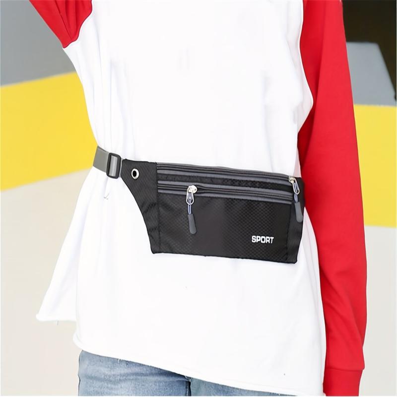 Waterproof Zipper Chest Bag Sport Gym Earphone Hole Fanny Pack
