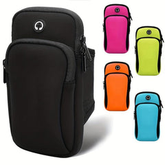 Colorblock Sports Arm Bag Zipper Phone Bag