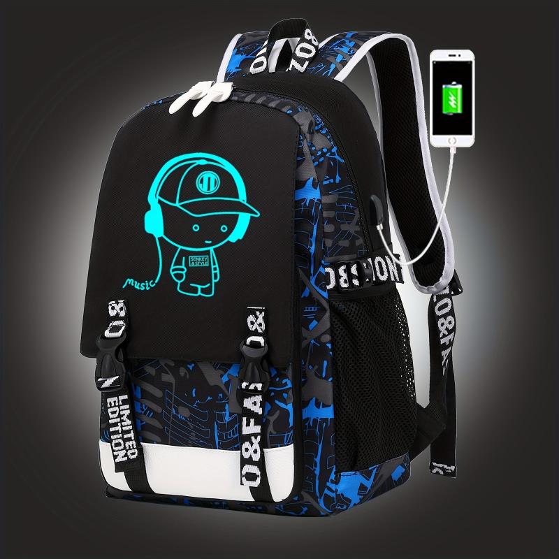 Cartoon Luminous Backpack Casual Durable Backpack