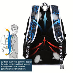 Cute Cartoon Backpack with USB Charging Port