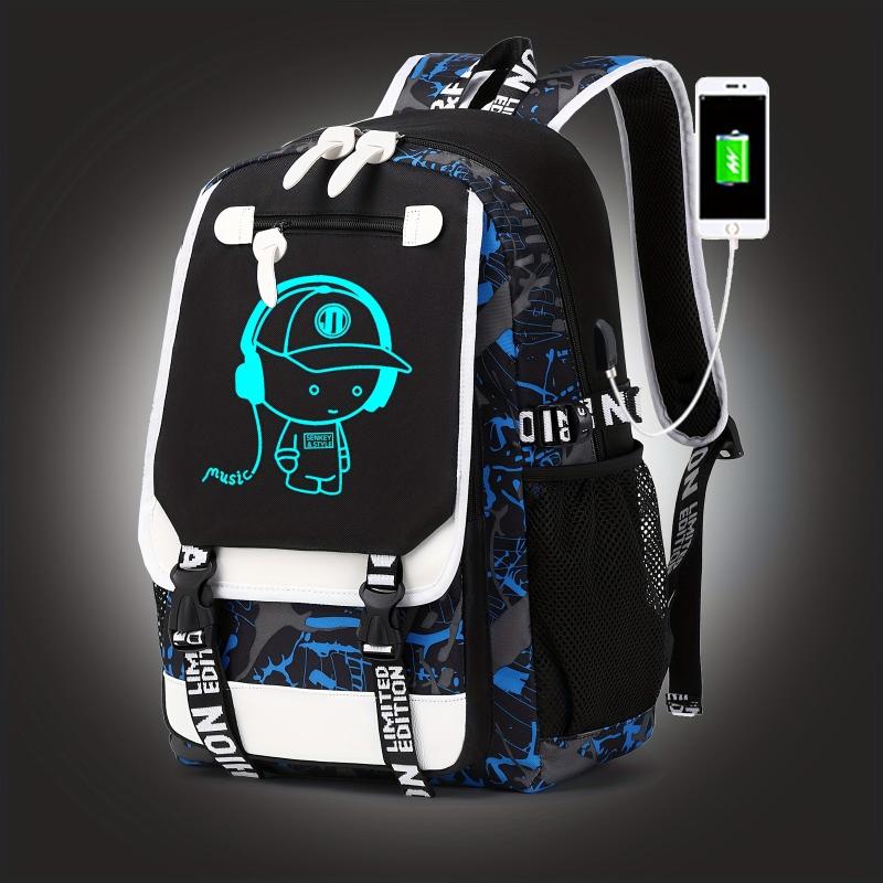 Cute Cartoon Backpack with USB Charging Port