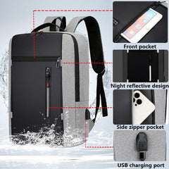 Waterproof Business Backpack with USB Port for Men Women
