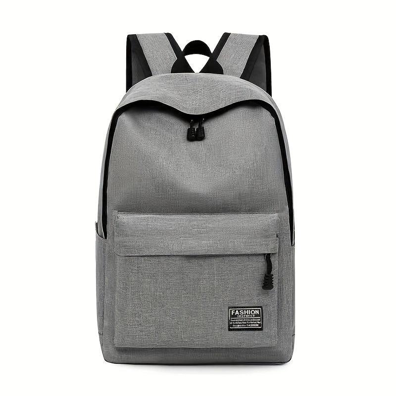 Grey Men's Backpack Large Capacity Computer Backpack